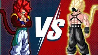 Super Gogeta 4 VS Vangetto in Mugen JUS.