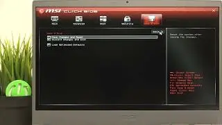 Как сбросить настройки BIOS на MSI Thin A15 &mdash; загрузка оптимизированных настроек по умолчанию