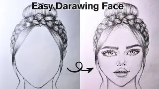 Easy Face Drawing Using Triangle Form | Step-by-Step for Beginners