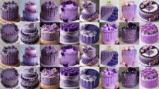 💜Purple Colour Cake Design/Kek/Kek Banano Recipe/Purple Cake/Lavender Cake/Birthday Cake Recipe#kek