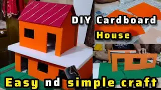 Diy Cardboard house for kids | easy and simple craft 👌 