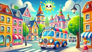 Funshine Kids - The Wheels On The Bus Go Round And Round - Nursery Rhymes Kids Song -  Children song