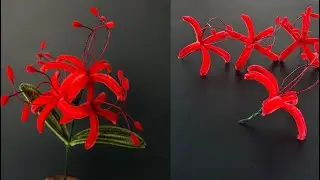 Spider Lily Tutorial #pipecleanercraft #DIY #Flowers 