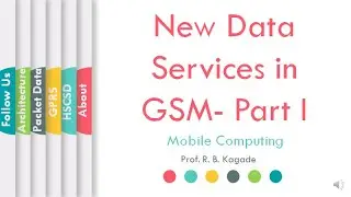 What are New Data Services in GSM- Part I | Mobile Computing | ProfRBKagade | L01| LLAGT #LLAGT