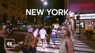 Relaxing NEW YORK Evening Walk - MAnhattan Tour 4k
