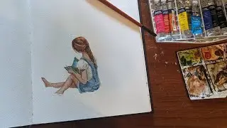 How to paint people in watercolor semi realistic #watercolortutorial #whimsicalart 