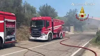 Ortona, incendio di vegetazione in contrada Petriccio del 2 agosto 2021.