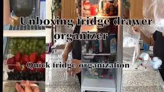 Small Fridge Organization| Semi-Fridge Cleaning| Unboxing New Drawer Fridge Organizer