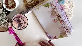 Journal flipthrough l Purple Boho Floral Journal