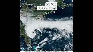 US East Coast Weather: Interesting Weather System Caught in Global Circulation [5/27/23] | #shorts