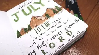 July Bullet Journal Setup | 🏕 Camping Themed Bullet Journal | Christian Bullet Journal