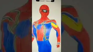 Realistic ultimate Spider-Man drawing🎨 #digitalart #spiderman #marvelstudios  #shorts #viralshorts ✨