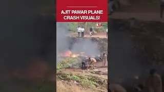 Breaking News: Visuals Show Debris After Plane Crash Carrying Ajit Pawar #shorts #viral #trending