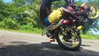 Jamaica bike life at River stunting