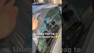 Как удалить тонировку с окон с помощью мусорного мешка