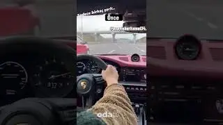 Porsche'yla 319 kilometre hızda makas attı... Polisler peşine d&uuml;şt&uuml; #shorts