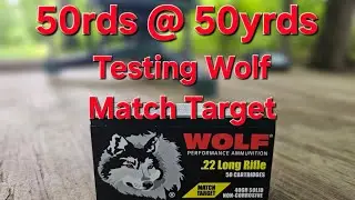 Rimfire Ammo Testing Pt 3: Wolf Match Target 50rds at 50yrds