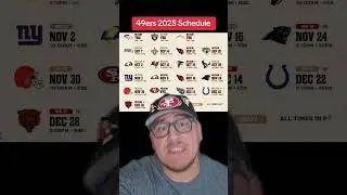 49ers 2025 schedule #49ers #nfl #nflschedule #fttb