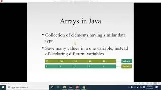 Lecture 3  (Arrays in Java)