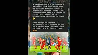 PARTIDAZO DE LIONEL MESSI VS EL BAYERN HOY EN LA #championsleague  #messi #psg#bayern#shorts#