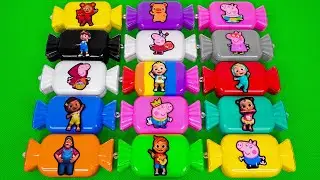 Random ASMR Slime Mixing 🌈 Rainbow Big Candy Peppa Pig vs Glitter Slime | Random Makeup Mixing