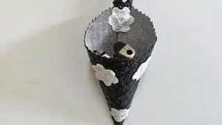 بدون مكينه ولا ابره و خيط اعملي مشروع رائع ببقايا السكاي فقط حامل البريكي على شكل كورني مع سعر البيع