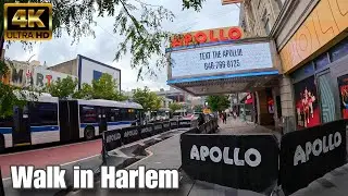 Walk in Harlem | 125th Street and Apollo Theater 4K Walking Tour