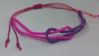 Beautiful Bracelet Using pink 🩷and Purple Beads 💜 ||Beads n Thread ||