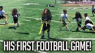MY 3 YEAR OLDS FIRST FOOTBALL GAME! | YOUTH FLAG FOOTBALL GAME NFL PLAY 60
