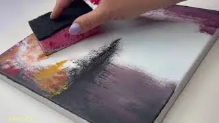 Beautiful Autumn Park Landscape Painting | Acrylic Painting on Canvas 204
