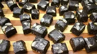 Chocolate Almond Burfi | Chocolate Almond Bar | Chocolate Sweets Recipes | Indian Sweets Recipes