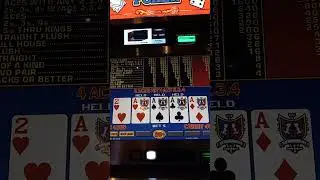 Video Poker Win! four aces with a kicker