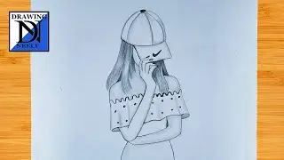 How to draw a girl || Hidden face drawing || easy drawing for girls || drawing for girls