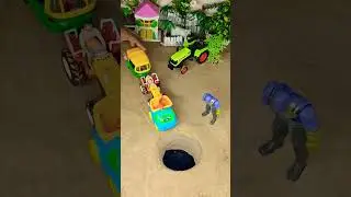 Pushing tractor and car in pit #satisfying​ #shorts​ #pushcar​ #tractor​ #jcb​ #entertainment​