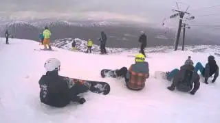 Making the most of a windy day at Glencoe Mountain