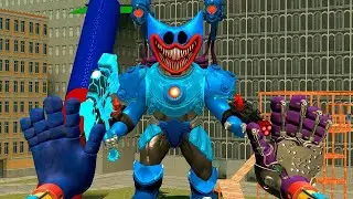 POPPY PLAYTIME TRY TO ESCAPE FROM MECHA HUGGY WUGGY from HORROR ATTRACTION in Garrys Mod