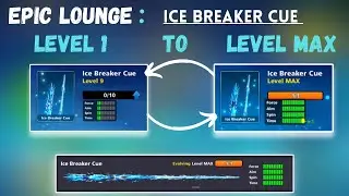 How to max ice breaker cue in 8 ball pool l ice breaker animated  cue level max 🤩