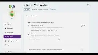 Veilig gebruik van Quli met twee-factor-authenticatie (2FA) of 2-staps-verificatie.
