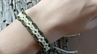 Pulseira Macrame 2 Cores Fácil Para Iniciantes - Passo a Passo 