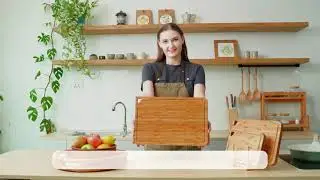 Koppen Thermo-Treated Bamboo Cutting Board Set | Dual-Sided, Cut & Serve in Style