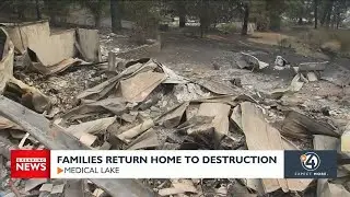 'My family is safe': Man returns to rubble in devastating Gray Fire