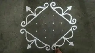 Ramnavmi special 6&times;6 dots rangoli designs for Ram navmi | राम नवमी विशेष रांगोळी | ramnavmi rangoli