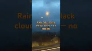 Uncut driving in rain and black clouds#music #europe #driving #clouds #rain #shorts
