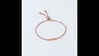Rose Gold Plated Sister Bracelet with Quote Card Created with Zircondia&reg; Crystals