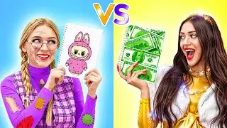 Prodotti Scolastici Economici vs. da Miliardario 🎨 Hack Divertenti Che Amerai! di 123 GO!