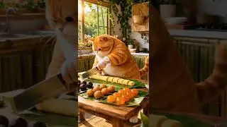 Cute 3D Cat Cooking Food | Funny Cat Animation for Kids & Family