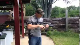 AR-15 M4 with 37mm Flare Launcher Firing