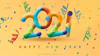 Create Happy New Year 2021 Wallpaper/Card/Poster Design in Photoshop - Photoshop Tutorial