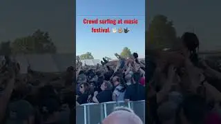 Quick video of a couple of crowd surfers at the Louder Than Life Music Festival 2022