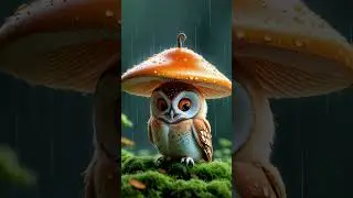 🦉🍄 Owl&rsquo;s Cozy Rain Shelter &ndash; A Whimsical Forest Moment! 🌧️✨